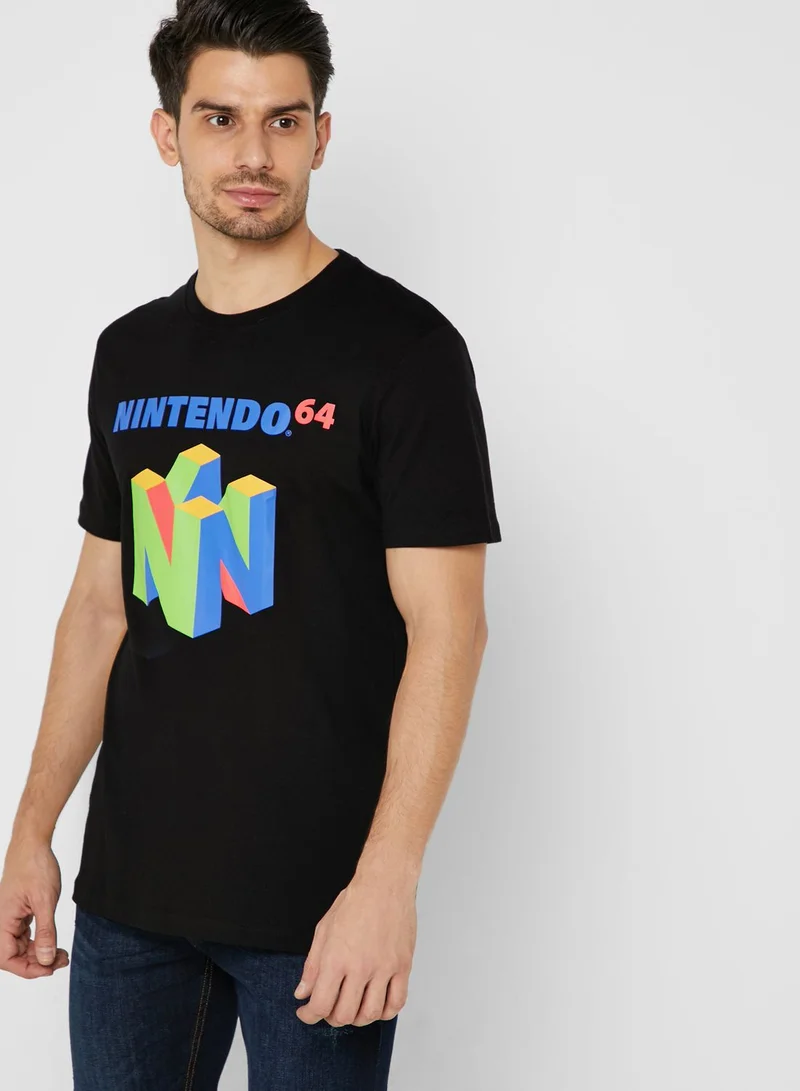 FOREVER 21 Nintendo 64 Graphic Crew Neck T-Shirt
