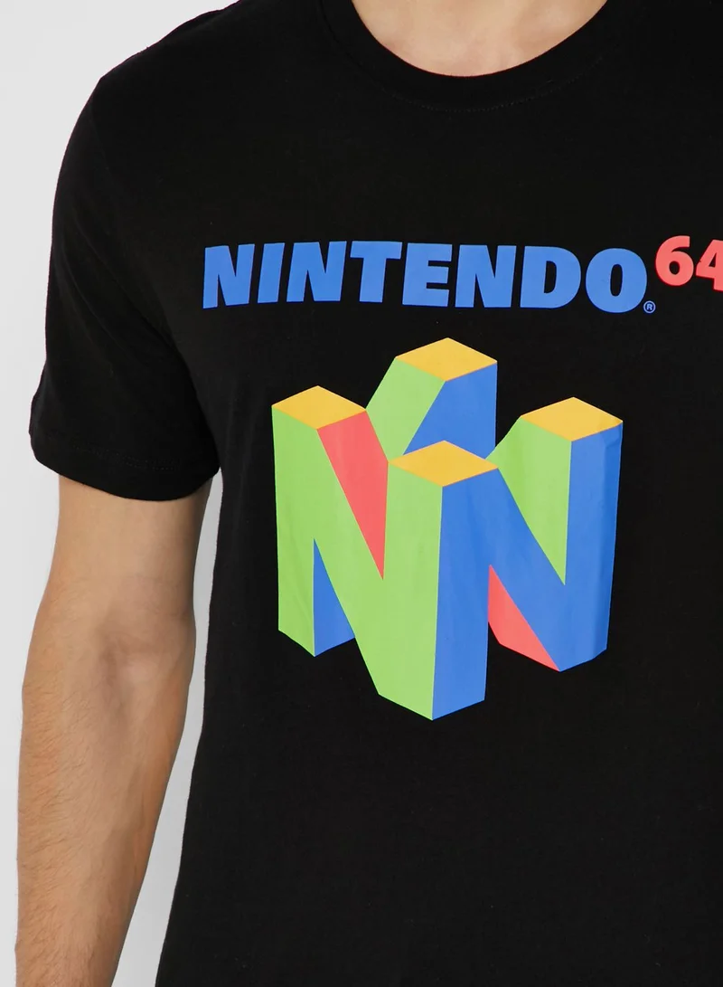 FOREVER 21 Nintendo 64 Graphic Crew Neck T-Shirt