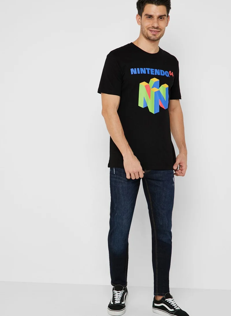 FOREVER 21 Nintendo 64 Graphic Crew Neck T-Shirt