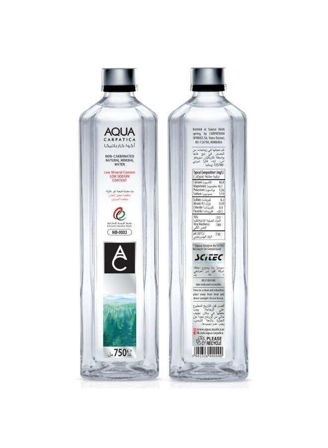 Aqua Carpatica Natural Mineral Water 750ml Pack of 6 | Low Sodium | Premium Imported Water - Image 2