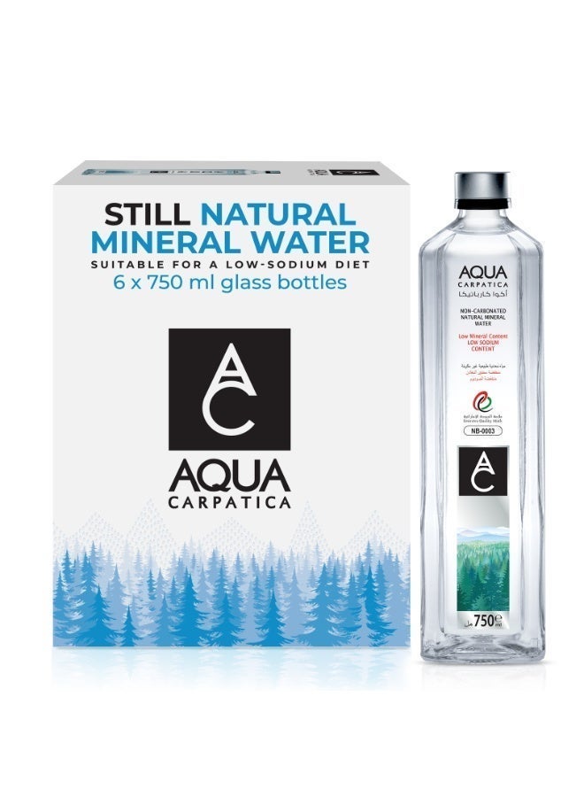 Aqua Carpatica Natural Mineral Water 750ml Pack of 6 | Low Sodium | Premium Imported Water - Image 1