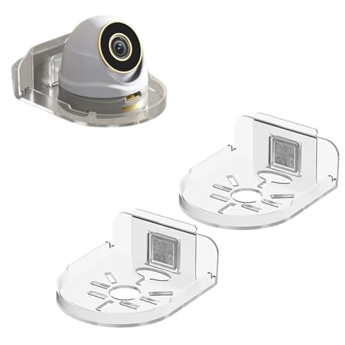 Jubobu Acrylic Small Wall Mount Floating Camera Shelf 2 Pack Baby Monitor Holder,Clear Mini Flexible Shelf for Bathroom, Bedroom, Kitchen (Transparent) - Image 1