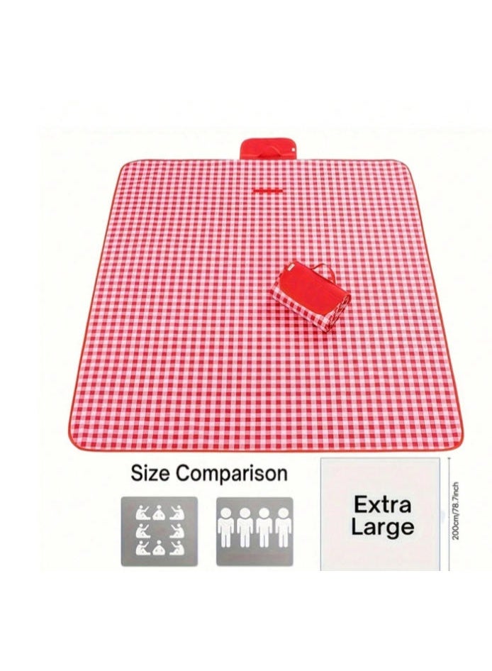 OASIS-TH Foldable Picnic Blanket Waterproof Beach Blanket Waterproof Picnic Blanket Portable Picnic Mat Portable Beach Mat For Outdoor Camping Family Outdoor Park Garden 2X3M - Image 1