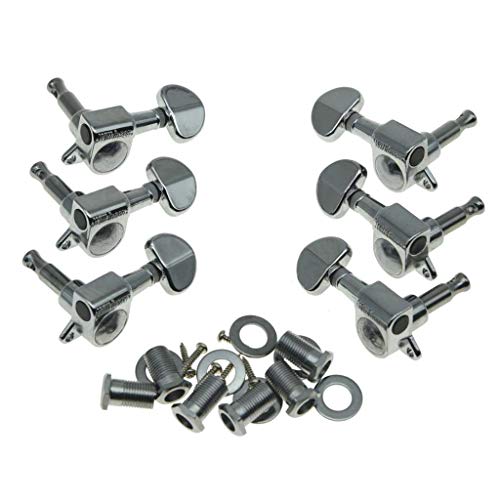 Wilkinson 3x3 ROTO Style Guitar Tuners Tuning Keys Pegs Guitar Machine Heads for Les Paul or Acoustic Guitars Chrome - Image 3