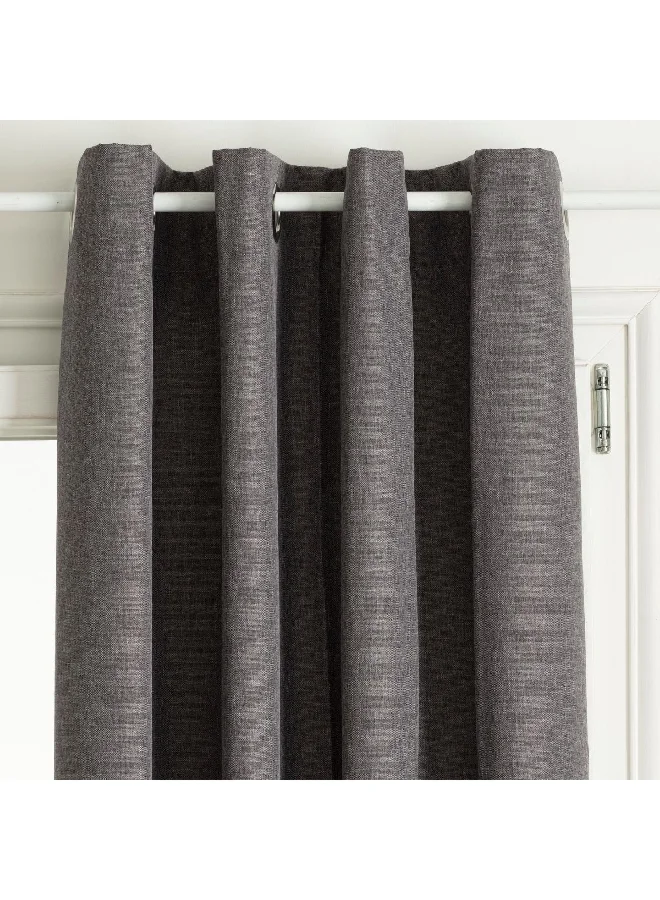 atmosphera Lua Total Blackout Curtain with Eyelets Dark Grey 140 x 260 cm 172435L