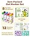 JUPITEARTH 22 PCS Dot Markers for Toddlers 8 Colors Washable Bingo Daubers with 120 PDF 12 Printed Activity Papers 2 Stencils NonToxic Dot Paint for Toddler 13 Markers for Kid Arts and Crafts - Image 4