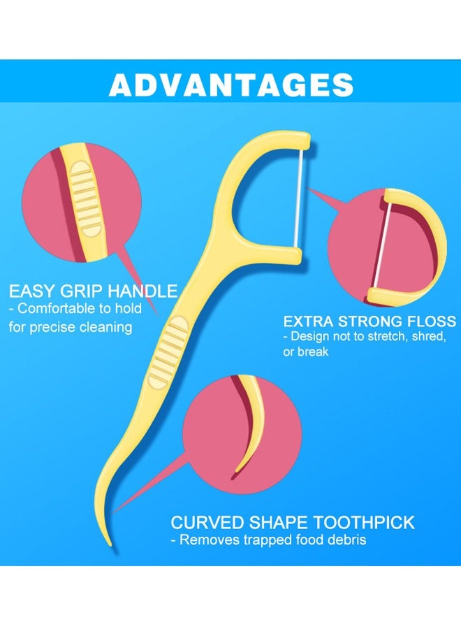 Unique 100Pcs Dental Floss Picks ,Strawberry Floss Picks, Travel Tooth Picks Flossers,Floss Sticks For Teeth,Portable Floss（Pink） - Image 3