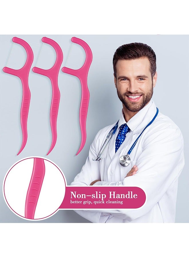 Unique 100Pcs Dental Floss Picks ,Strawberry Floss Picks, Travel Tooth Picks Flossers,Floss Sticks For Teeth,Portable Floss（Pink） - Image 5