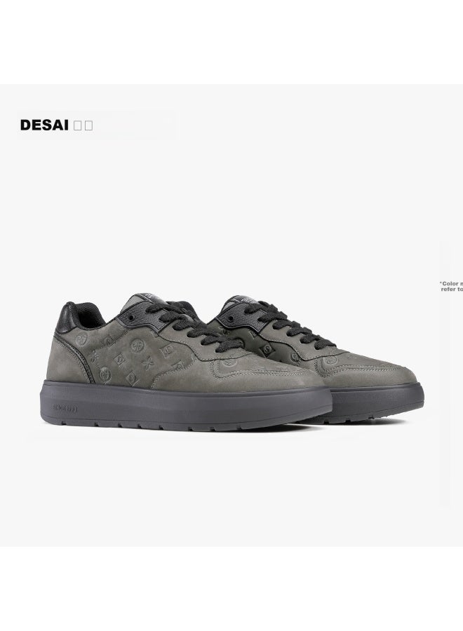 Desai High Elastic Energy-absorbing Technology Printed Skate Shoes Fashionable Men's Business Casual Comfortable Shoes Graphite Gray 42 - Image 2