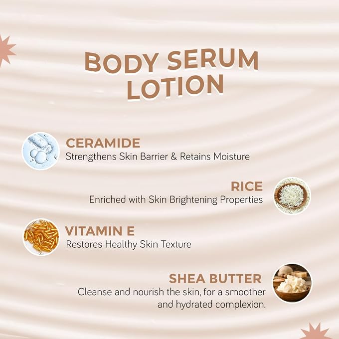 Moody DermaSoothe Ceramide & Rice Brightening Body Lotion | Hydrating & Repairing Moisturiser | With Vitamin E | 48 Hour Moisturisation | Suits All Skin Types | Men & Women | 200 ml - Image 3