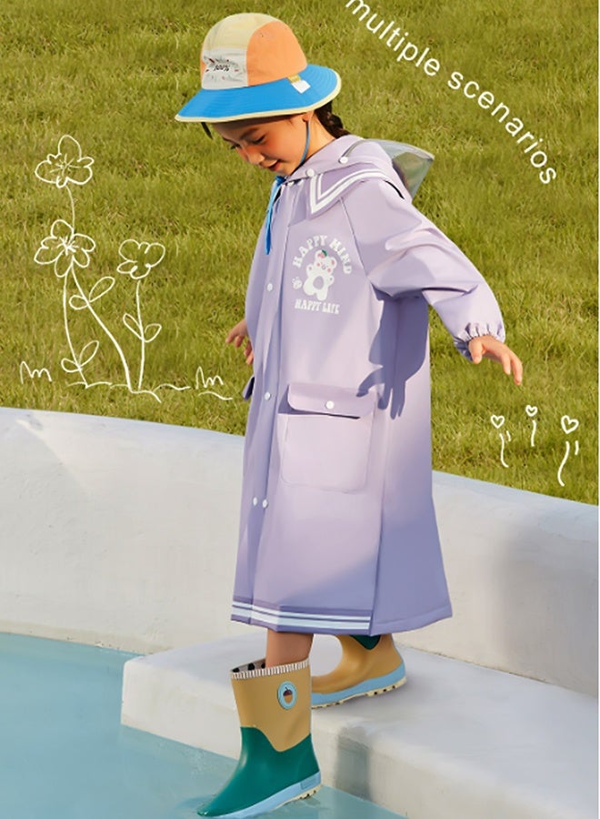 LITTLE SURPRISE BOX Little Surprise Box,Japanese Style  Purple Sailor Collar Raincoat for Kids & Teens-3XL - Image 3