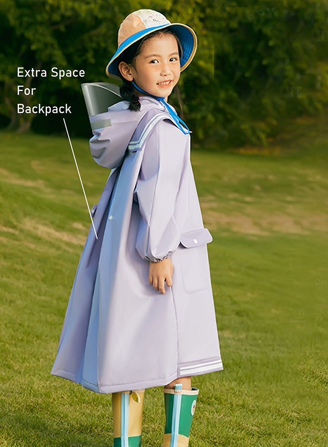 LITTLE SURPRISE BOX Little Surprise Box,Japanese Style  Purple Sailor Collar Raincoat for Kids & Teens-3XL - Image 5