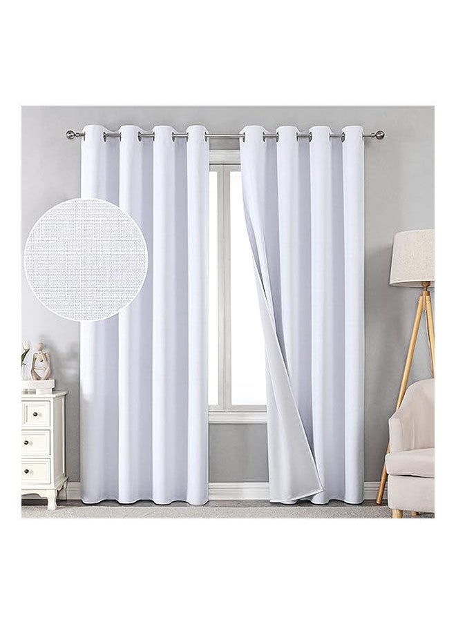 Intex Curtains House - Linen Thermal Insulated Fabric 100% Blackout Curtains With Steel Grommets 1 Pcs - Image 1