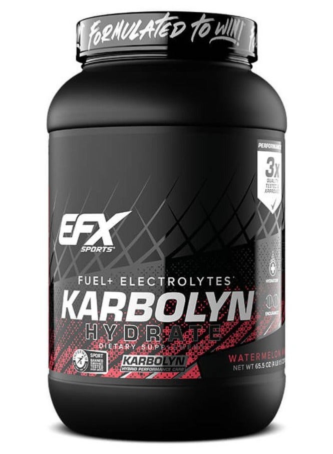 Efx Sports Karbolyn Fuel, Carb Load, Energize, Improve Hydration, Fuel and Electrolytes, Watermelon Waves Flavor, 4 lbs