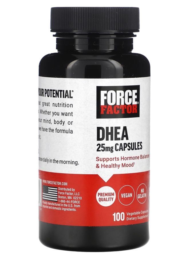 Force Factor DHEA 25 mg 100 Vegetable Capsules - Image 2