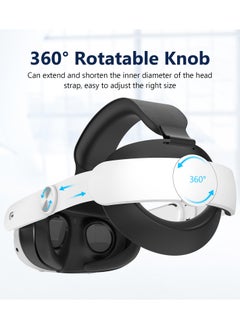 NIBEMINENT Comfort Head Strap Compatible with Meta Quest 3 Accessories, Elite Strap Replacement for Enhanced Support,Ergonomic Durable Headstrap VR Accessories,Adjustable/comfortable/weightlight  - Image 1