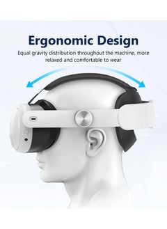 NIBEMINENT Comfort Head Strap Compatible with Meta Quest 3 Accessories, Elite Strap Replacement for Enhanced Support,Ergonomic Durable Headstrap VR Accessories,Adjustable/comfortable/weightlight  - Image 2