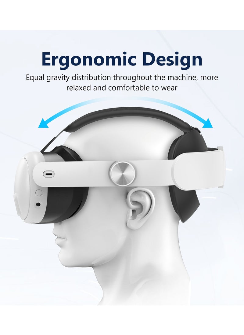 NIBEMINENT Comfort Head Strap Compatible with Meta Quest 3 Accessories, Elite Strap Replacement for Enhanced Support,Ergonomic Durable Headstrap VR Accessories,Adjustable/comfortable/weightlight  - Image 2