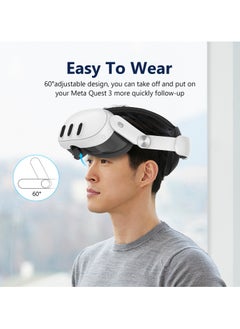 NIBEMINENT Comfort Head Strap Compatible with Meta Quest 3 Accessories, Elite Strap Replacement for Enhanced Support,Ergonomic Durable Headstrap VR Accessories,Adjustable/comfortable/weightlight  - Image 5
