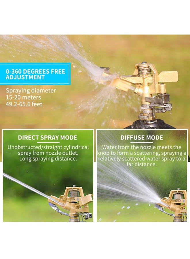 BAUSATZ Outdoor Water Sprinkler for Yard Lawn Sprinkler with Brass Sprinkler Head Tripod Hose Sprinkler 360 Degree Rotating Tripod Sprinkler Adjustable Garden Sprinkler Heavy Duty Impact Sprinkler 1pc - Image 5