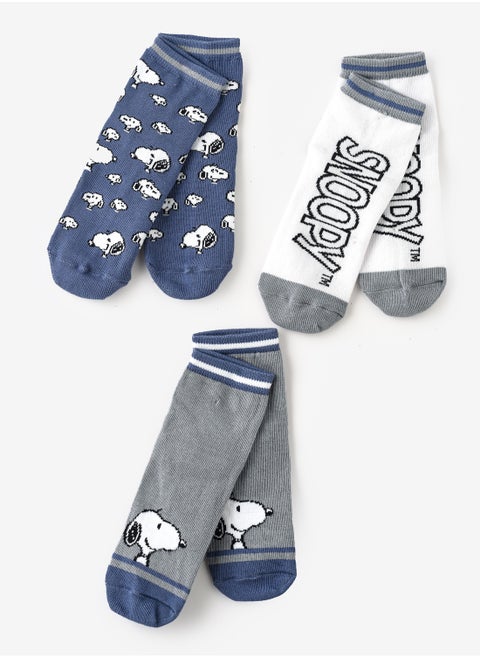 Urban Haul X Snoopy Ankle Socks - Pack of 3