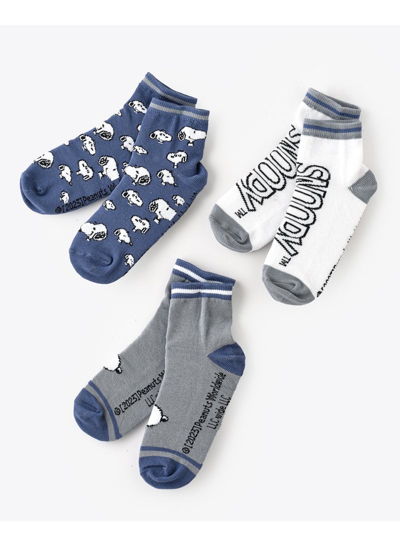 Urban Haul X Snoopy Ankle Socks - Pack of 3