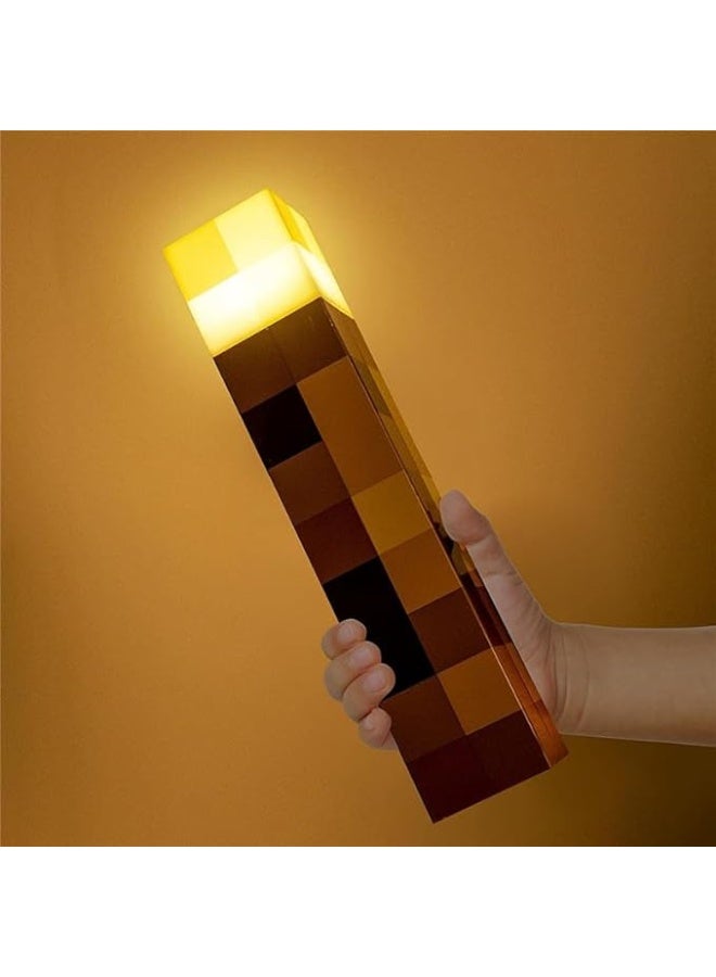 مصباح شعلة مثبت على الجدار، ضوء ليلي LED، قابل لإعادة الشحن عبر USB، تصميم إضاءة ماينكرافت (تصميم كلاسيكي) - Image 1