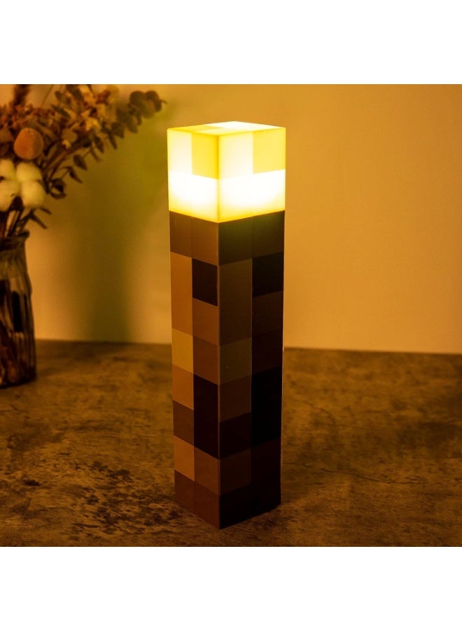 مصباح شعلة مثبت على الجدار، ضوء ليلي LED، قابل لإعادة الشحن عبر USB، تصميم إضاءة ماينكرافت (تصميم كلاسيكي) - Image 5
