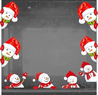 Easu Snowman Wall Decal Christmas Wall Decals Window Stickers Removalble Wall Decals Car Decal Door Decals Christmas - Image 1