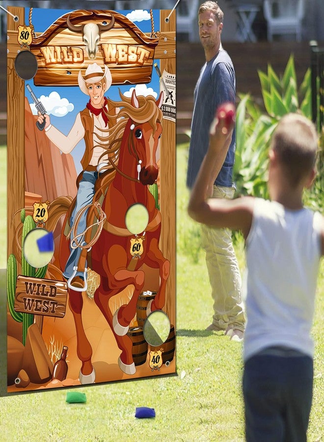 iPartycool Cowboy Game, Western Party Games, Cowboy Bean Bags Toss Across Game, Horse Outdoor Games for Family, Cowboys Theme Party Decorations, Cowboys Gifts for Men Kids - Image 3