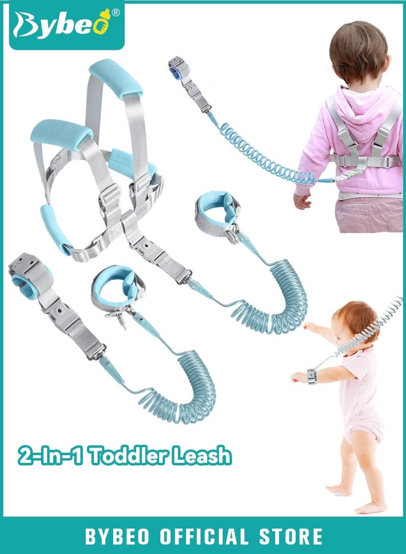 Bybeo 2 in 1 Toddler Leash, Baby Anti Lost Wrist Link, Child Safety Harness Tether, Kids Walking Wristband Assistant Strap Belt for Parent Boys Girls Outdoor Activity - Image 1