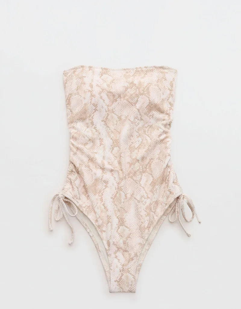 Aerie  Aerie Pique Full Coverage One Piece Swimsuit for Women | Best Price UAE