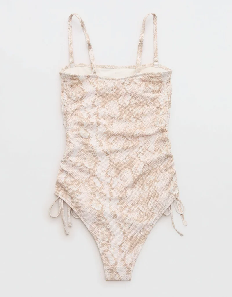 Aerie  Aerie Pique Full Coverage One Piece Swimsuit for Women | Best Price UAE