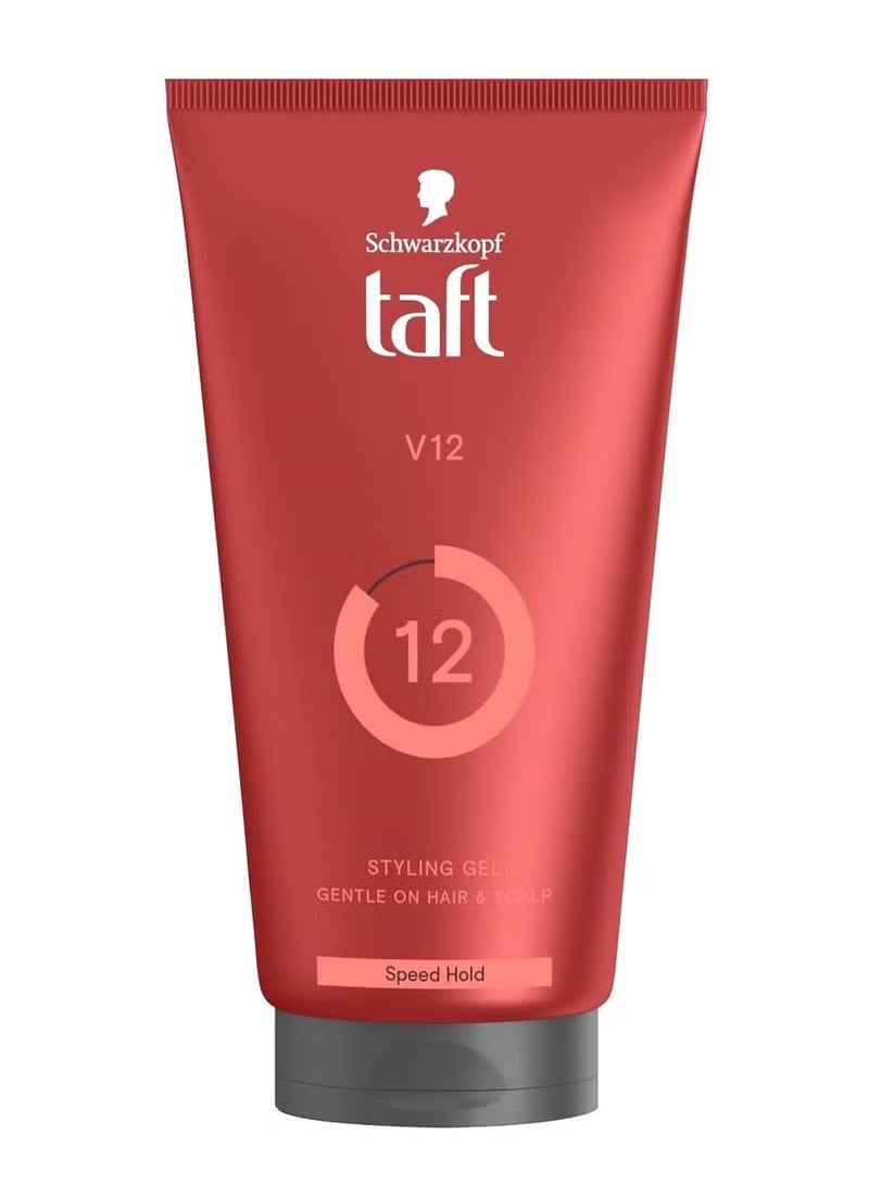 Schwarzkopf V12 Styling Gel Gentle On Hair And Scalp, Speed Hold 150ml - Image 1