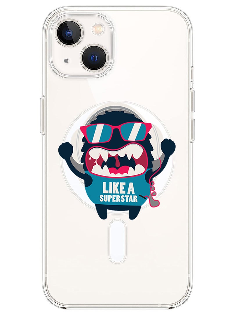 Theodor Magnetic Case for iPhone 14 Plus 6.7-inch Compatible with MagSafe Wireless Charging, Shockproof Phone Bumper Cover Like a superstar copy - Image 1