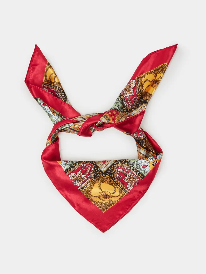 Styli Red Paisley Print Bandana