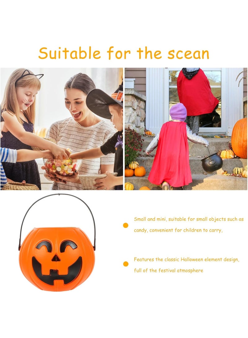 HI-FINE 2 Pcs Pumpkin Buckets for Trick or Treating - Portable Halloween Treat Bucket with Candle Holder - Image 4