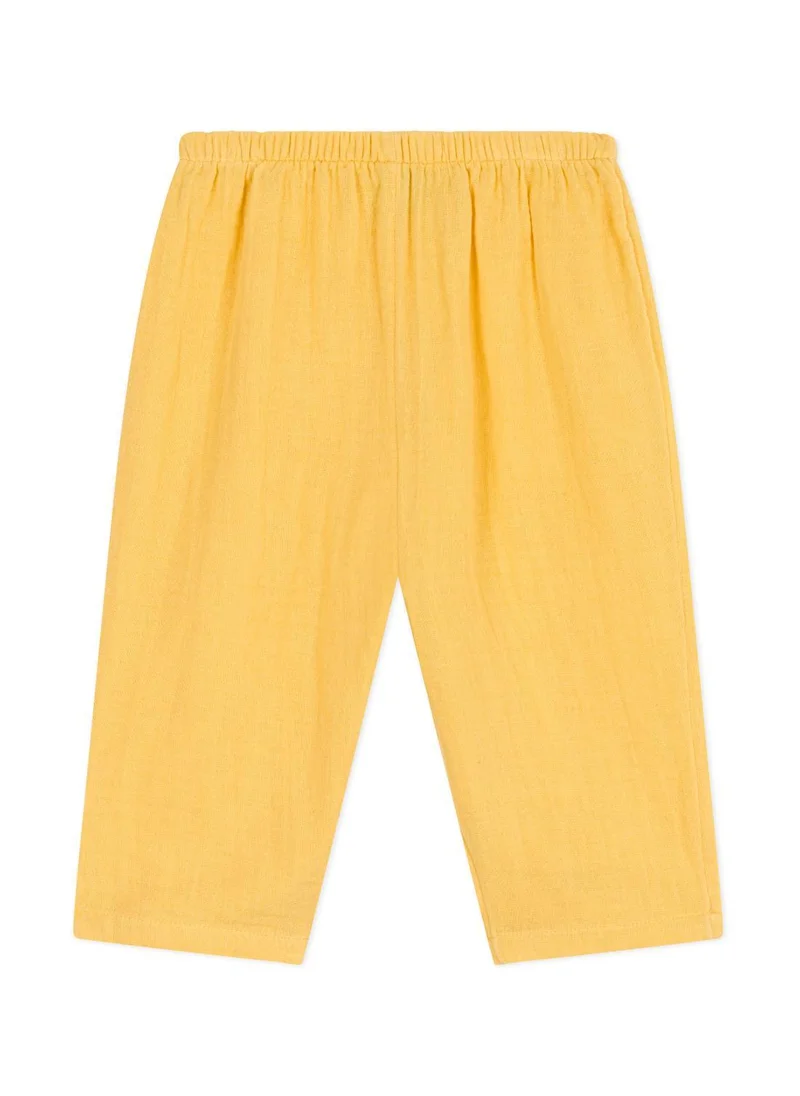 بيتي باتو Babies' plain cotton gauze trousers