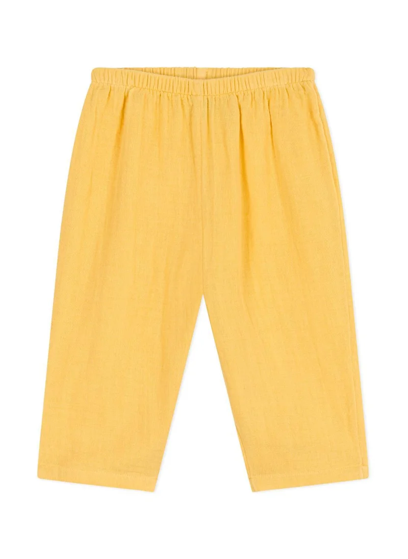 بيتي باتو Babies' plain cotton gauze trousers