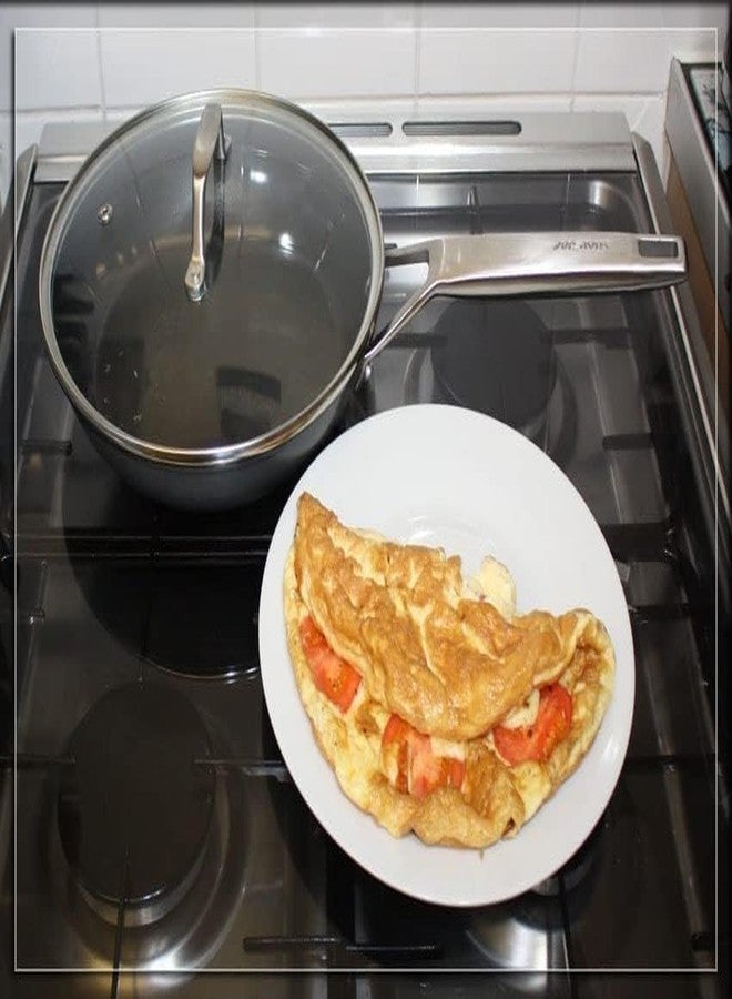 MsMk 8 1/2 Inch Small Egg Pan with Lid, Titanium and Ceramic Nonstick Omelette Pan,Scratch-resistant, Induction Egg Skillet, Oven Safe to 700°F Pan for Cooking, Dishwasher Safe - Image 5