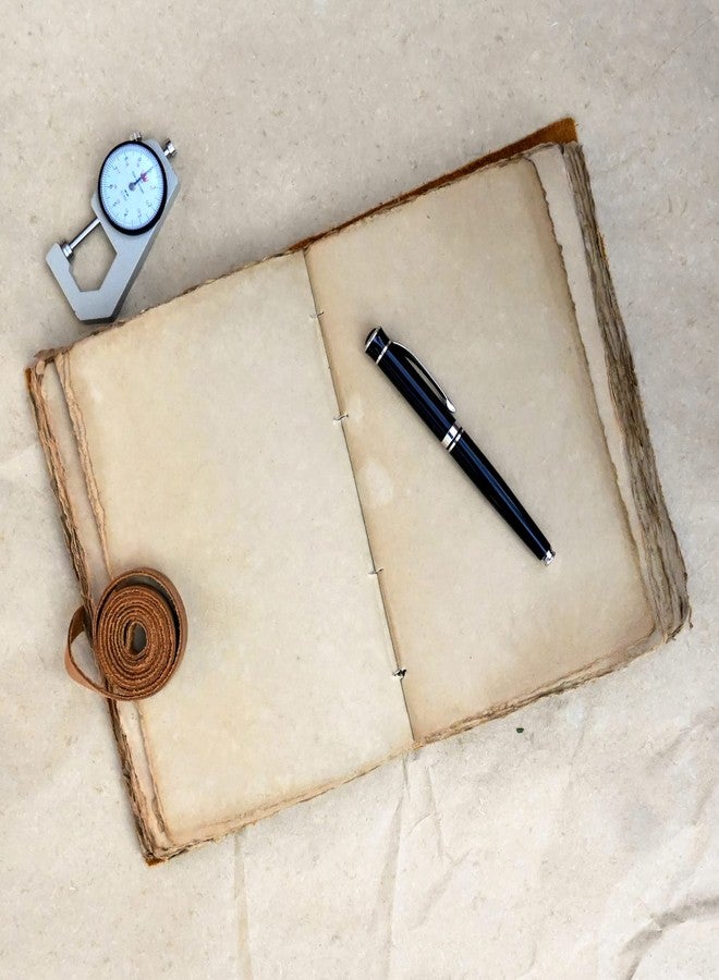 Modest Goods Vintage Leather Journal Tree of Life - Leather Bound Journals - Old Deckle Edge Paper Sketchbook or Watercolor Journal for Women Men - Book of Shadows Grimoire (7"x5") by Modest Goods - Image 5