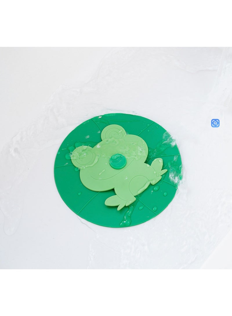 سجادة سدادة تصريف أرضية على شكل ضفدع مصنوعة من مادة TPR وPP لمنع انسداد الحوض وملحقات حوض الغسيل - Image 4