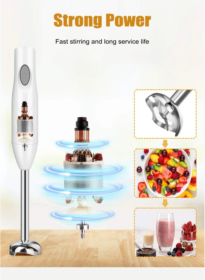 CUBEXELL Hand Blender,5 In 1 Electric Mixer 1000W Multipurpose Blender Portable Stainless Steel Blender With Chopper and Whisk 600ML Mixing Cup and 500ML Meat Grinding Bowl - Image 2