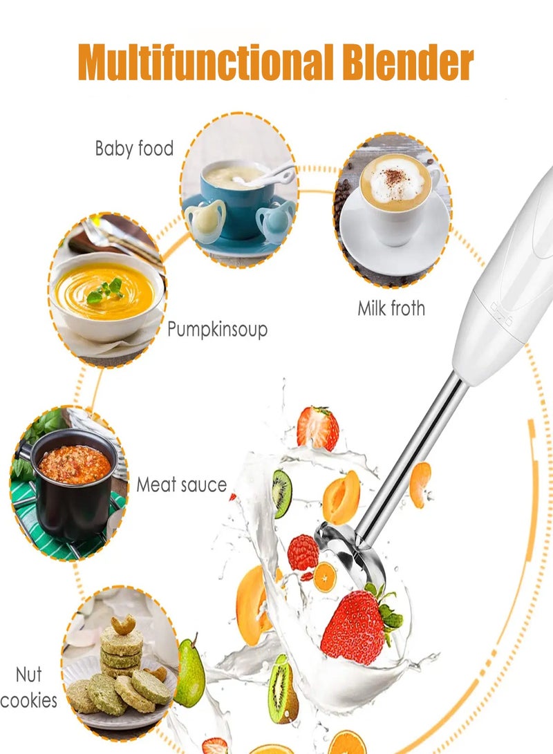 CUBEXELL Hand Blender,5 In 1 Electric Mixer 1000W Multipurpose Blender Portable Stainless Steel Blender With Chopper and Whisk 600ML Mixing Cup and 500ML Meat Grinding Bowl - Image 3