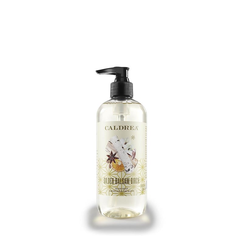 Caldrea Hand Wash Soap Aloe Vera Gel Olive Oil and Essential Oils to Cleanse and Condition Gilded Balsam Birch 108 Fl Oz Packaging May Vary