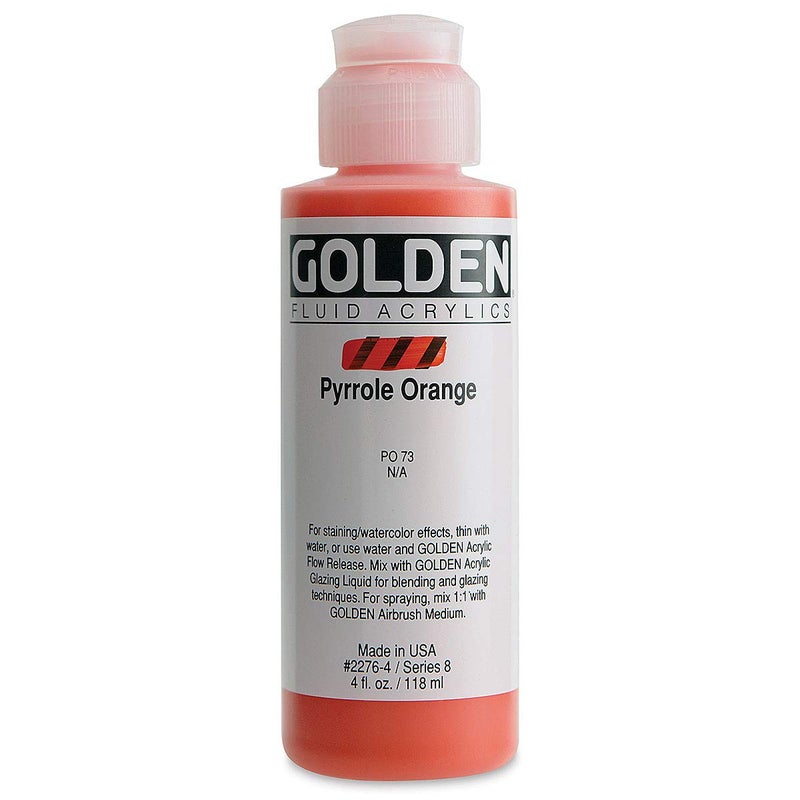 Golden Fl Acrylic 4oz - Pyrrole Orange - Image 4