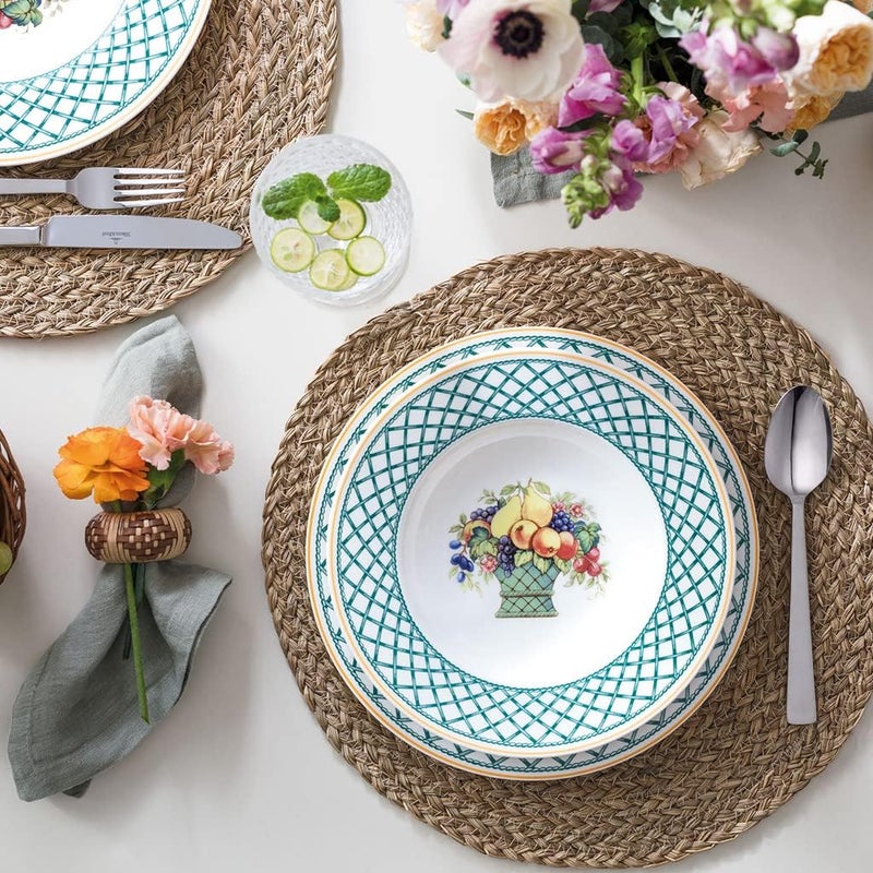 Villeroy & Boch Villeroy  Boch Basket Garden Rim Soup 95 in Premium Porcelain WhiteColored  - Image 2