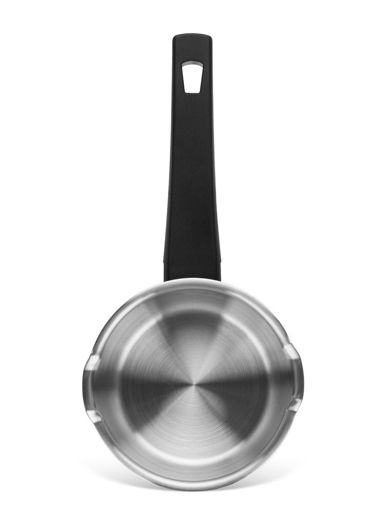 Fissman 12cm Dione Stainless Steel Saucepan with 0.9L Capacity, Precision Pouring Spout, Ergonomic Heat Resistant Handle, and Induction Compatible Base Ideal for Cooking, Simmering, and Pouring - Image 5