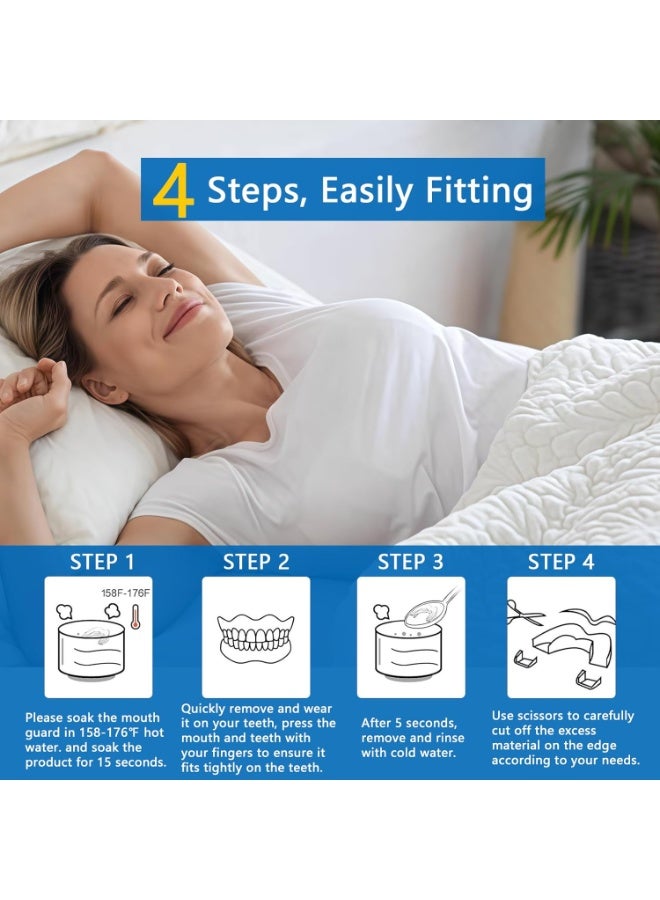 general Mouth Guard for Grinding Teeth at Night,8 Packs Night Guards for Teeth Grinding, Moldable Teeth Grinding Mouth Guard for Sleep,Mouthguards for Grinding of Teeth,2 Sizes & 1 Travel Case - Image 3