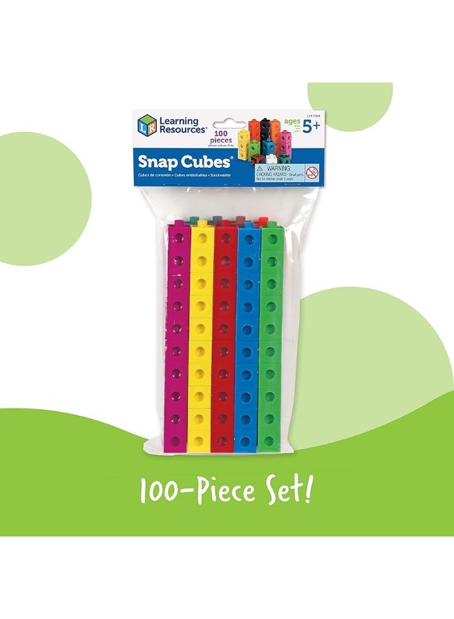 Learning Resources Learning Resources Snap Cubes  100 Pieces Ages 5 Homeschool and Classroom Supplies Educational Counting Toy Math Games for Kids Teacher Aids - Image 3